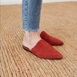 NWOB Jenni Kayne Rust Suede Mules